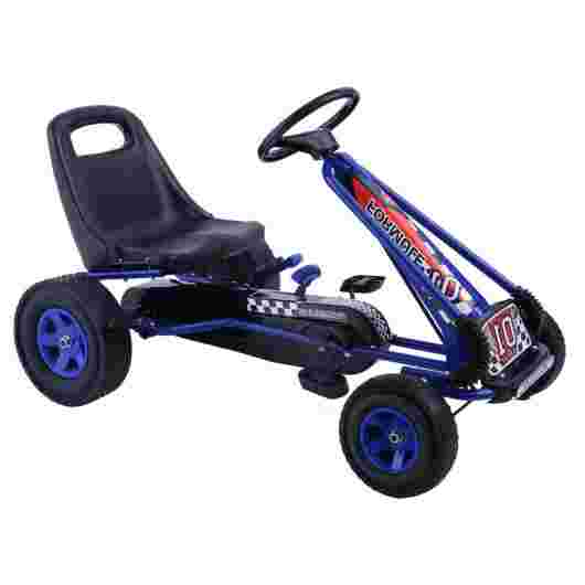 4 Wheels Pedal Go Kart Racer for Kids – Blue