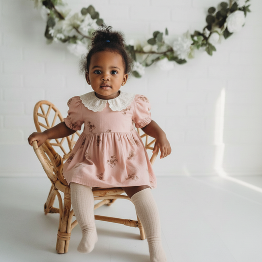 Luna Lace Collar Flower Dress