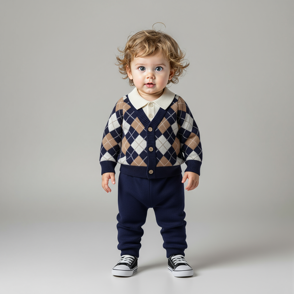 Braxton Classic Checkered Sweater Set