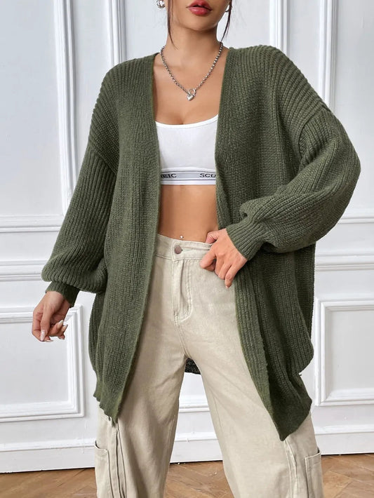 Rosalba Casual Cardigan New Solid Color Sweater
