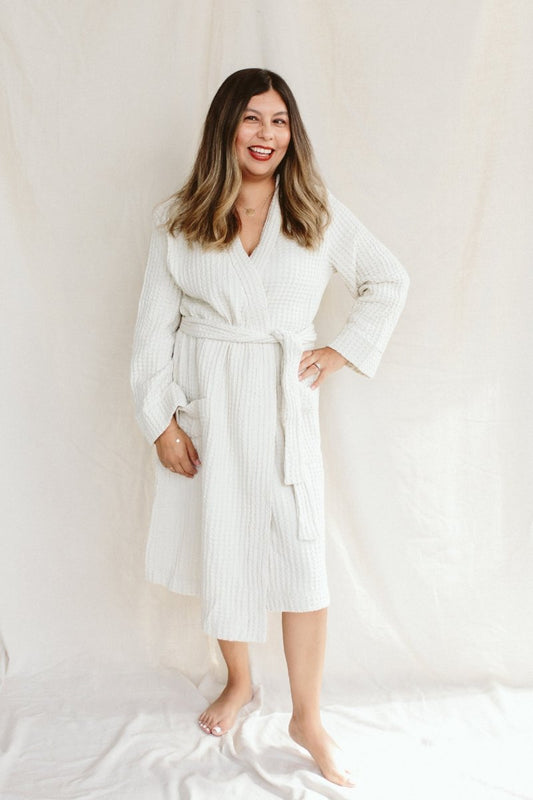 Esthel Cozy Waffle Alabaster Robe - GuGuTon baby store - Baby Fashion - Toddlers Outfits - Babies Outfits - Toddler Clothes - Kids Clothing - Newborn Clothes - Newborn Wear - Kids Wear - Trending Clothes - Trending Outfits - Fall Fashion - Winter Fashion - Girls Clothes - Boys Clothes - Babies Wear - Kids Accessories - KidsWear - Summer Clothes - Summer Fashion - Summer Trend - Falls Sweaters - Tops - Bottom - Jeans - Blouse - Dresses - Newborn Dresses - Toys