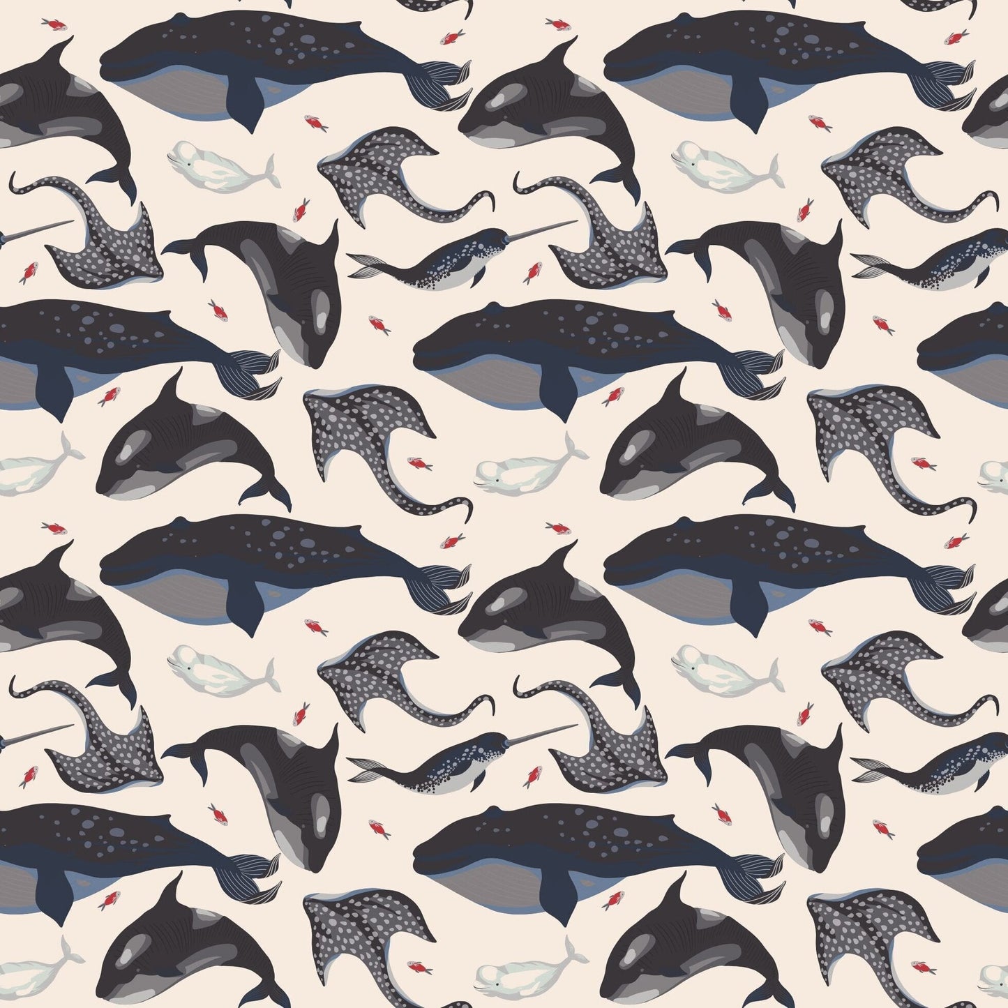 Deep Sea Creatures Whale Zipper Footie