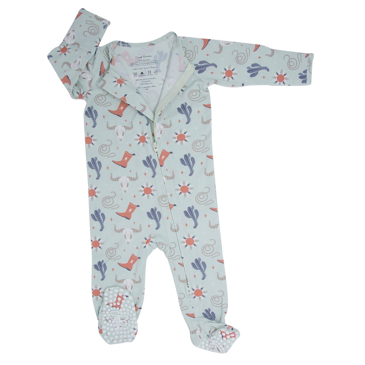 Bulls Boots Lasso Western Zipper Footie