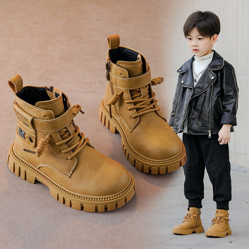 Children Martin Boots, Boys Waterproof Shoes