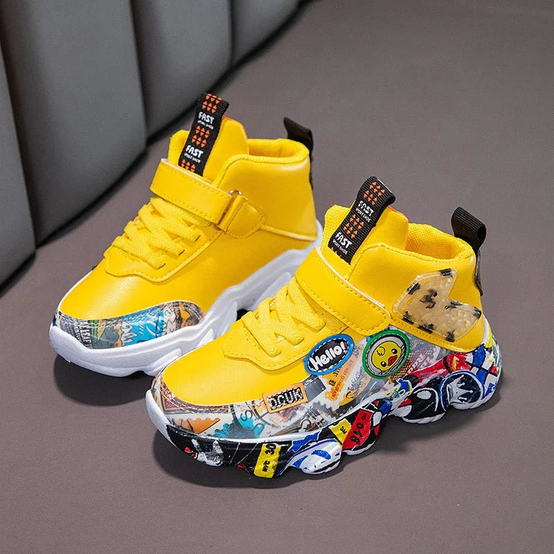 Girls Boys Light Sport Shoes Cartoon Leather Children - GuGuTon baby store - Baby Fashion - Toddlers Outfits - Babies Outfits - Toddler Clothes - Kids Clothing - Newborn Clothes - Newborn Wear - Kids Wear - Trending Clothes - Trending Outfits - Fall Fashion - Winter Fashion - Girls Clothes - Boys Clothes - Babies Wear - Kids Accessories - KidsWear - Summer Clothes - Summer Fashion - Summer Trend - Falls Sweaters - Tops - Bottom - Jeans - Blouse - Dresses - Newborn Dresses - Toys
