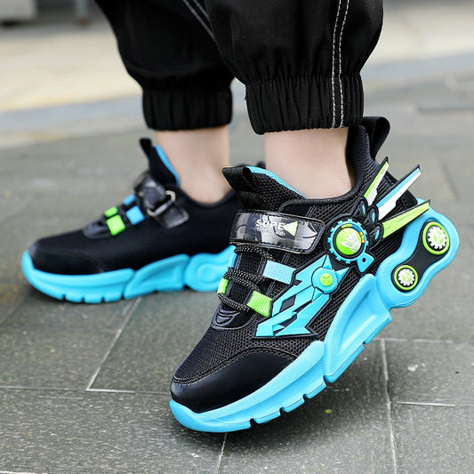 Autumn Mesh Mecha Sneakers Boys Running Sneakers Shoes - GuGuTon