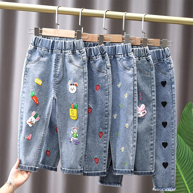 Ramon Kids Denim Trousers Casual Clothes for Toddler Baby Girl